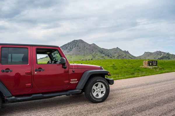 Sturgis Usa Května 2019 Jeep Wrangler Unlimited Sports Zaparkovaný Podél — Stock fotografie