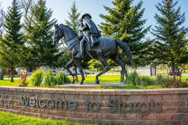 Sturgis Eua Maio 2019 Uma Placa Boas Vindas Ponto Entrada — Fotografia de Stock