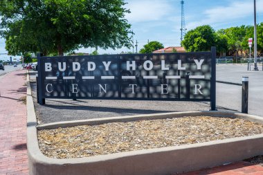 Lubbock, TX, USA - April 28, 2019: The Buddy Holly Center clipart