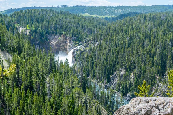 Great Falls Yellowstone Wyomingu — Stock fotografie