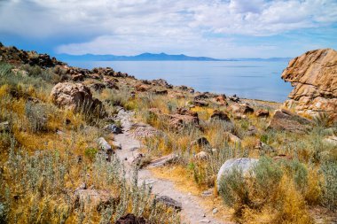 Utah 'taki Antilop Adası Eyalet Parkı' nın muhteşem manzarası.