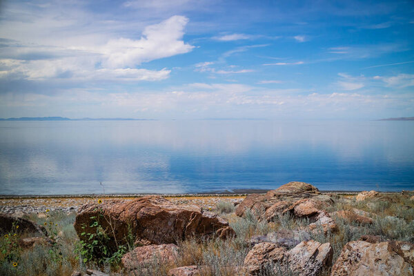 Вид на природу в государственном парке Антилопа Айленд, штат Юта
