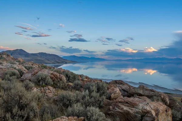 Uma Vista Panorâmica Parque Estadual Ilha Antelope Utah — Fotografia de Stock