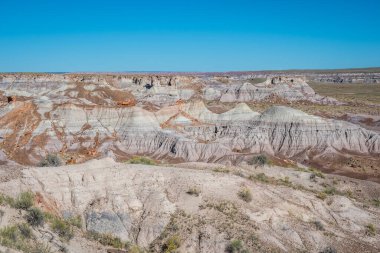 Taşlaşmış Orman Ulusal Parkı, Arizona 'daki Mavi Mesa Yolu.