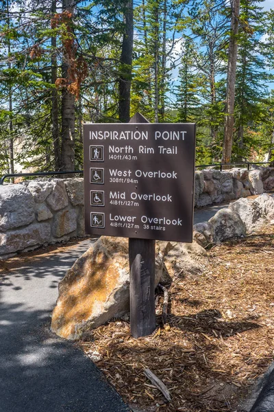 Yellowstone Usa July 2019 Inspiration Point Trail — стокове фото