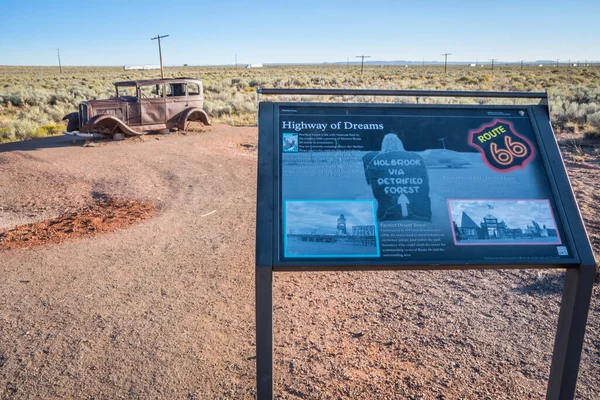 Petrified Forest Usa Жовтня 2019 Highway Dreams — стокове фото