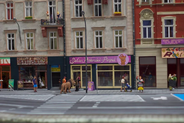 Polonya, Silezya, Gliwice, 12/01/2019 minyatür şehirler Kolejkowo