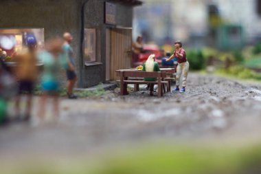 Polonya, Silezya, Gliwice, 12/01/2019 minyatür şehirler Kolejkowo