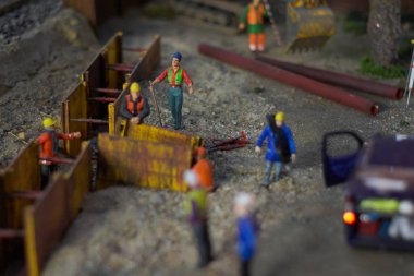 Gliwice, Silesia, Polonya 12/01/2019 minyatür şehirler Kolejkowo