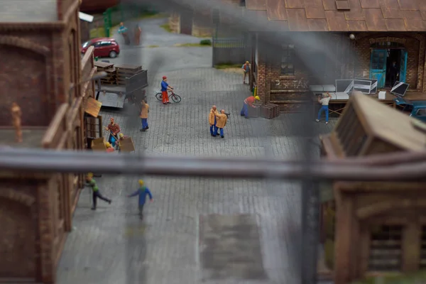 Gliwice Silesia Polonia 2019 Miniatura Ciudades Kolejkowo — Foto de Stock