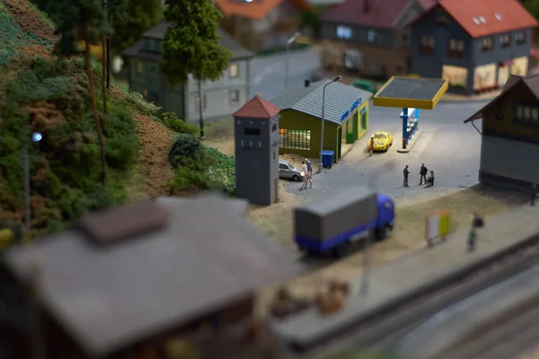 Gliwice, Silesia, Polonya 12/01/2019 minyatür şehirler Kolejkowo