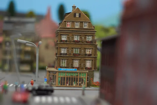 Gliwice, Silezya Polonya 12/01/2019 minyatür şehirler Kolejkowo