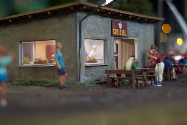 Gliwice Silesia Polska 2019 Miniaturowych Miast Kolejkowo — Zdjęcie stockowe