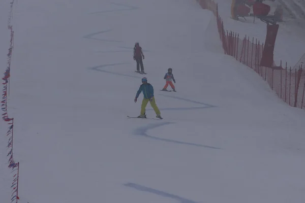 Polónia Silésia Bielsko Biala 2019 Debowiec Ski Slop — Fotografia de Stock