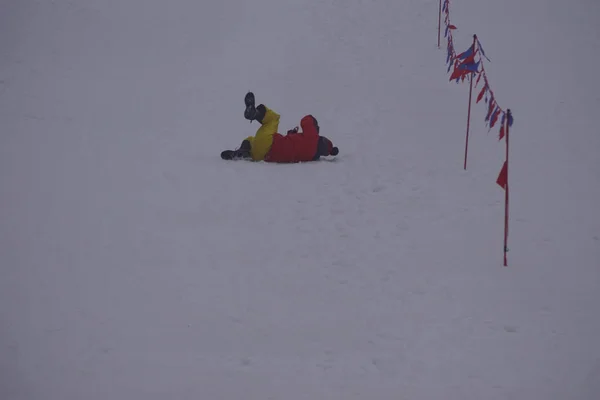 Polen Schlesien Bielsko Biala 2019 Debowiec Skipiste — Stockfoto