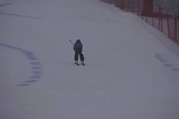 Polen Silezië Bielsko Biala 2019 Dębowiec Ski Slop — Stockfoto