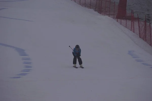 Polska Śląska Bielsko Biala 2019 Dębowiec Ski Kałuża — Zdjęcie stockowe