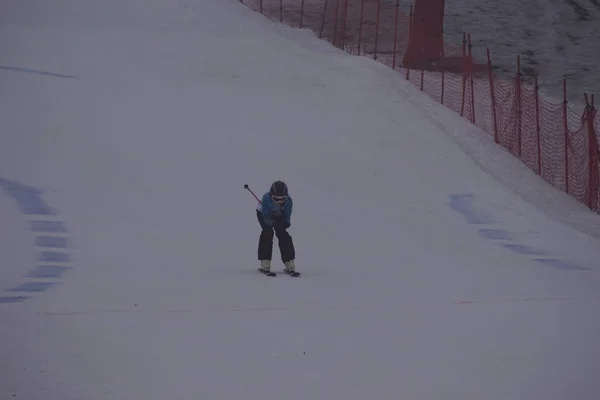 Polen Silezië Bielsko Biala 2019 Dębowiec Ski Slop — Stockfoto