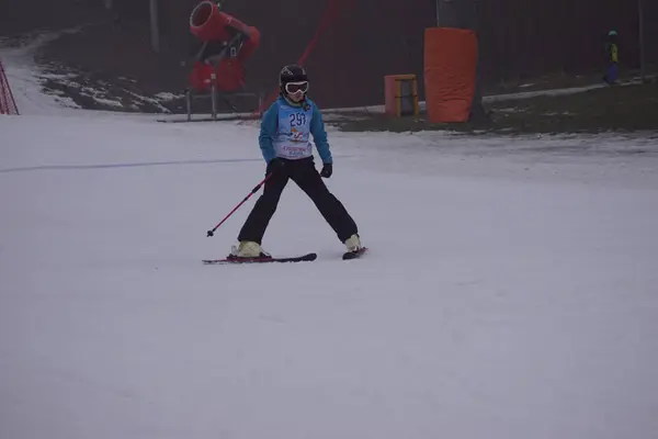 ポーランド シレジア ビエルスコビャワ 2019 Debowiec スキー スロープ — ストック写真