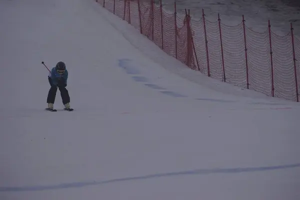 Polonia Silesia Bielsko Biala 2019 Debowiec Ski Slop —  Fotos de Stock