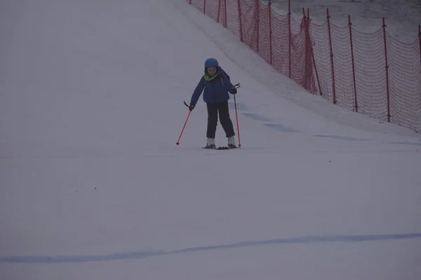 Polska Śląska Bielsko Biala 2019 Dębowiec Ski Kałuża — Zdjęcie stockowe