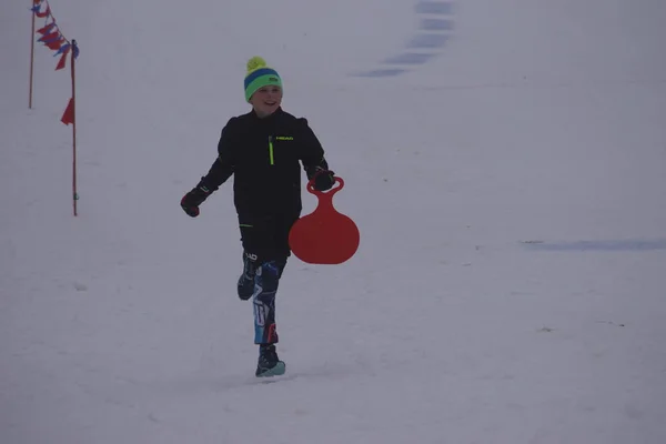 Polsko Slezsko Bielsko Biala 2019 Debowiec Ski Břečka — Stock fotografie