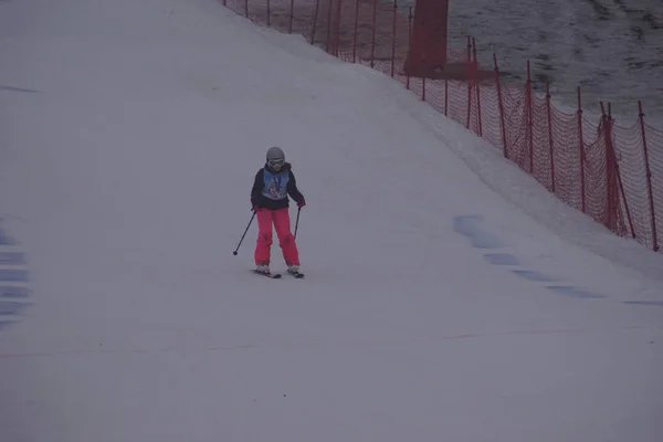 Polen Schlesien Bielsko Biala 2019 Debowiec Skipiste — Stockfoto