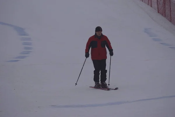 Polska Śląska Bielsko Biala 2019 Dębowiec Ski Kałuża — Zdjęcie stockowe