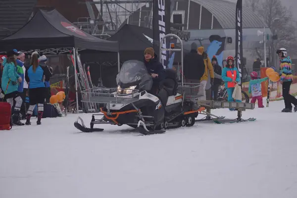 Polonia Silesia Bielsko Biala 2019 Debowiec Ski Slop —  Fotos de Stock