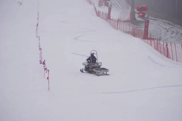 Polen Silezië Bielsko Biala 2019 Dębowiec Ski Slop — Stockfoto