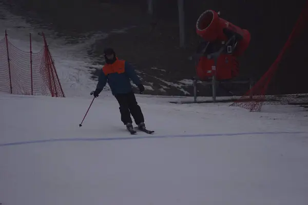 Polen Schlesien Bielsko Biala 2019 Debowiec Skipiste — Stockfoto