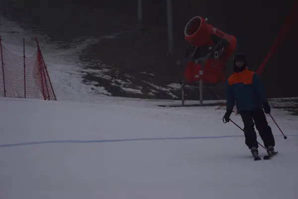 Polska Śląska Bielsko Biala 2019 Dębowiec Ski Kałuża — Zdjęcie stockowe