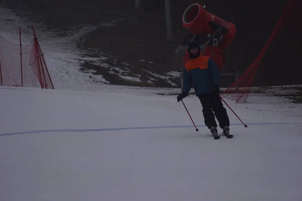 Polen Silezië Bielsko Biala 2019 Dębowiec Ski Slop — Stockfoto