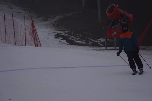 Polsko Slezsko Bielsko Biala 2019 Debowiec Ski Břečka — Stock fotografie