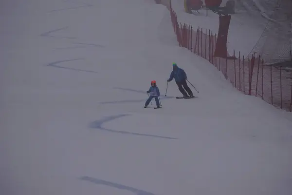 Polen Silezië Bielsko Biala 2019 Dębowiec Ski Slop — Stockfoto