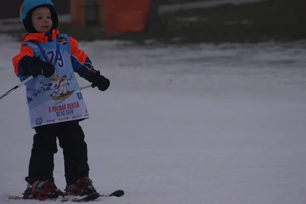 Poland Silesia Bielsko Biala 2019 Debowiec Ski Slop — Stock Photo, Image