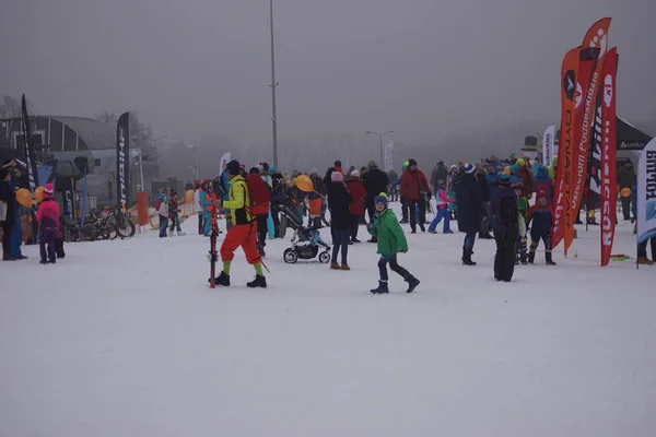 西里西亚 比亚尔斯科2019 德博韦茨滑雪坡 — 图库照片