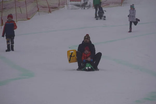 Polsko Slezsko Bielsko Biala 2019 Debowiec Ski Břečka — Stock fotografie