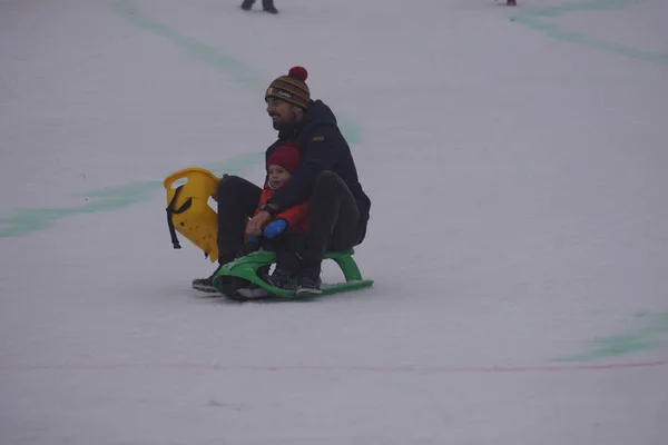 Polonia Silesia Bielsko Biala 2019 Debowiec Ski Slop — Foto de Stock