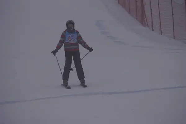 Polen Schlesien Bielsko Biala 2019 Debowiec Skipiste — Stockfoto