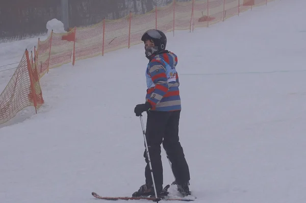 Polska Śląska Bielsko Biala 2019 Dębowiec Ski Kałuża — Zdjęcie stockowe