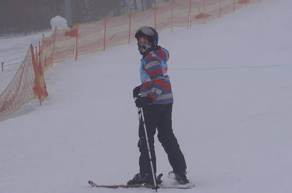 Polen Schlesien Bielsko Biala 2019 Debowiec Skipiste — Stockfoto