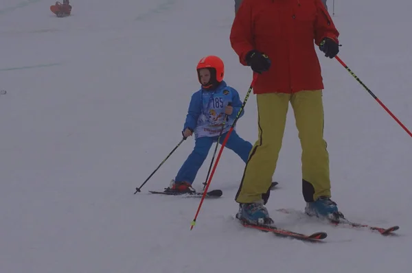 Polska Śląska Bielsko Biala 2019 Dębowiec Ski Kałuża — Zdjęcie stockowe