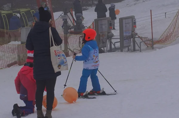 Polonia Silesia Bielsko Biala 2019 Debowiec Ski Slop — Foto de Stock