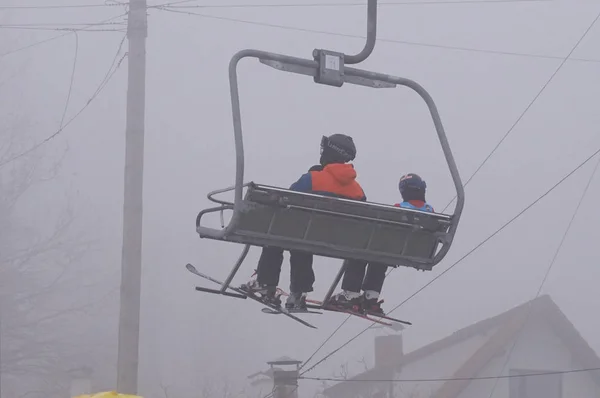 Polonia Silesia Bielsko Biala 2019 Debowiec Ski Slop —  Fotos de Stock