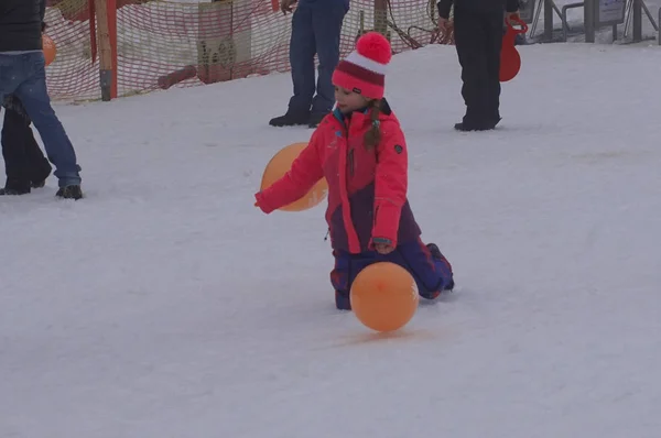 Polen Schlesien Bielsko Biala 2019 Debowiec Skipiste — Stockfoto