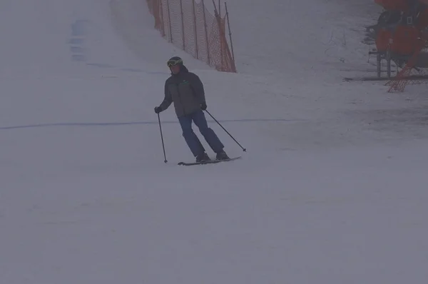 Polska Śląska Bielsko Biala 2019 Dębowiec Ski Kałuża — Zdjęcie stockowe