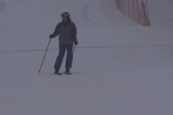 Polónia Silésia Bielsko Biala 2019 Debowiec Ski Slop — Fotografia de Stock