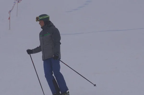 Polónia Silésia Bielsko Biala 2019 Debowiec Ski Slop — Fotografia de Stock