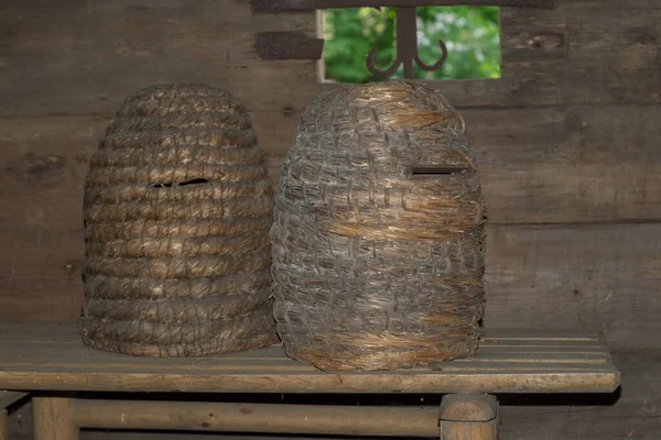 Polonya, Pszczyna 6 Haziran 2020 Skansen - Pszczyna Köyü Çiftliği. Süper